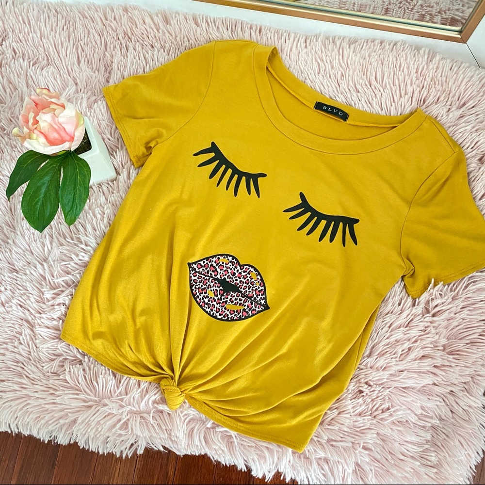 BLVD mustard graphic tee